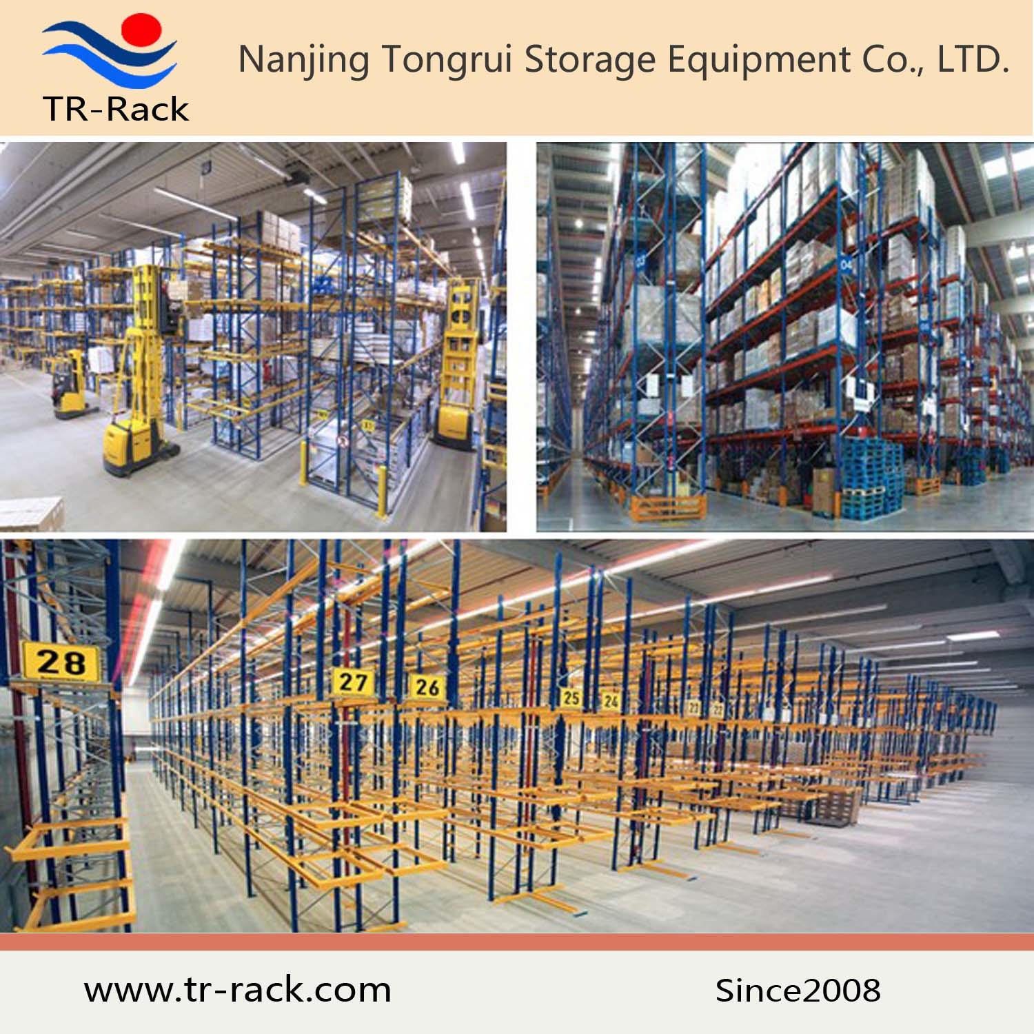 Heavy Duty Steel Pallet Racking with 10 Years Warranty Time