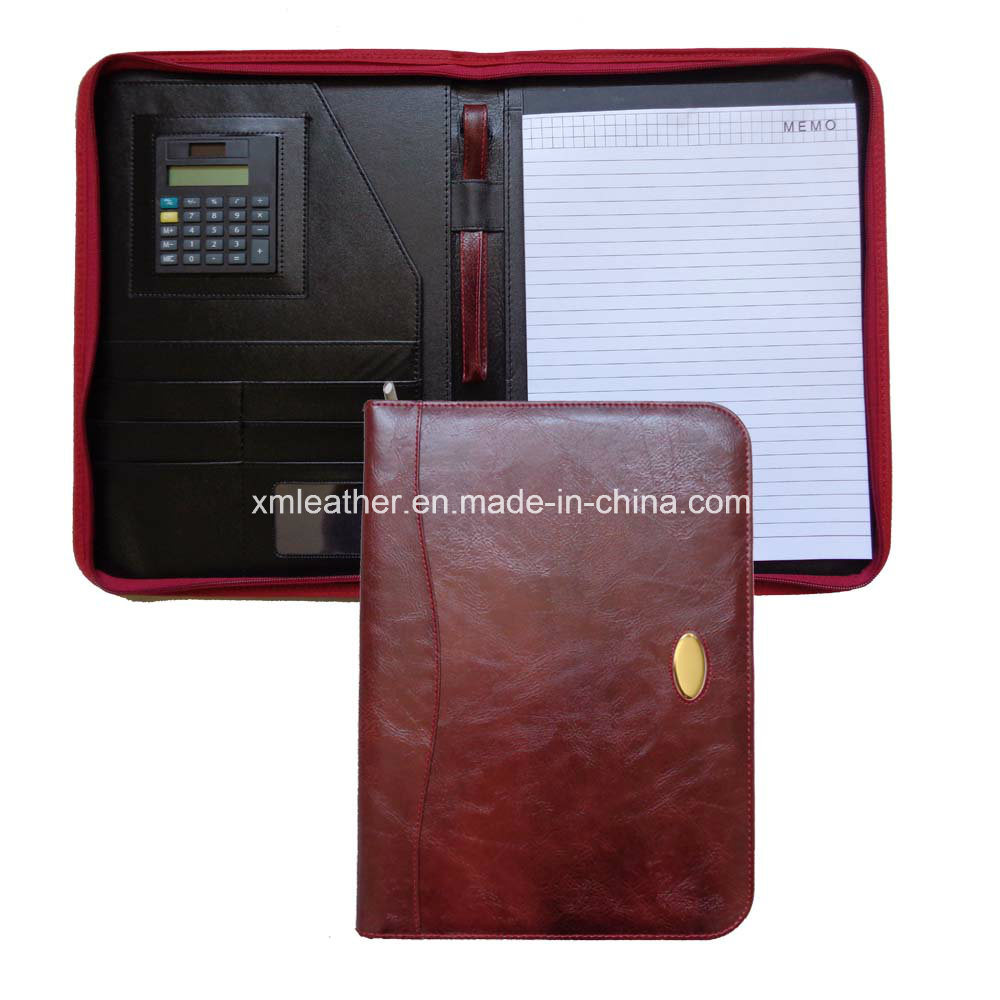 Senior Personal Leather Portfolio Organizer with Strap