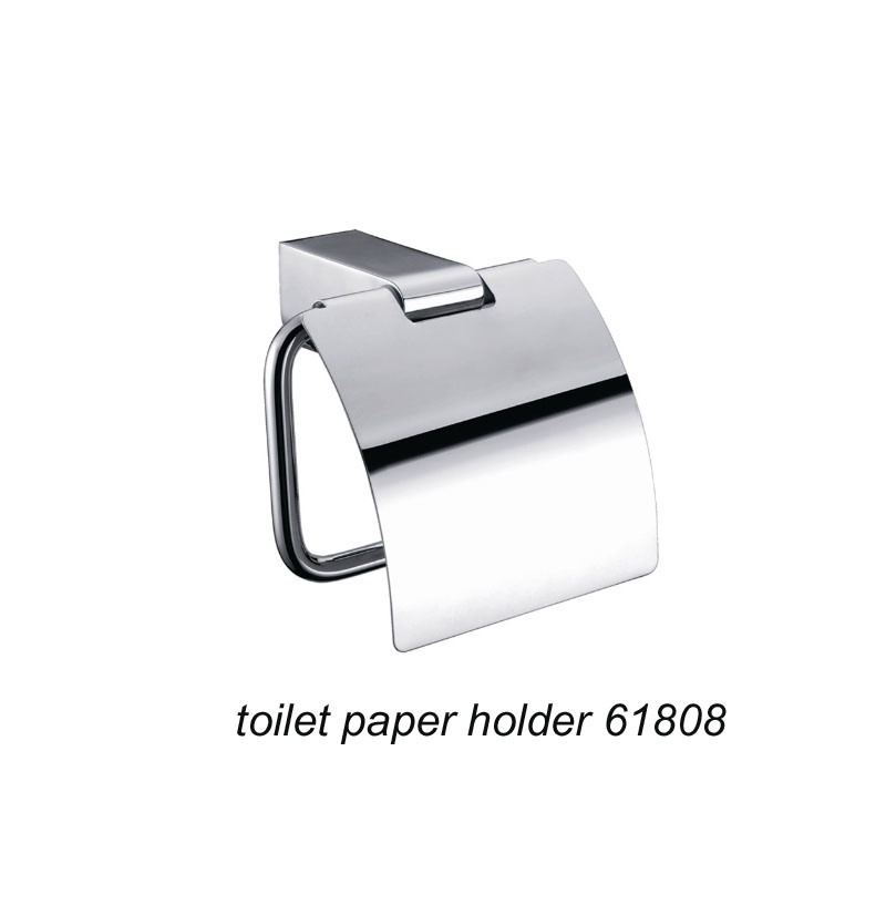 Wall Mounted Zinc Alloy Toilet Roll Holder Chrome Finish 61808