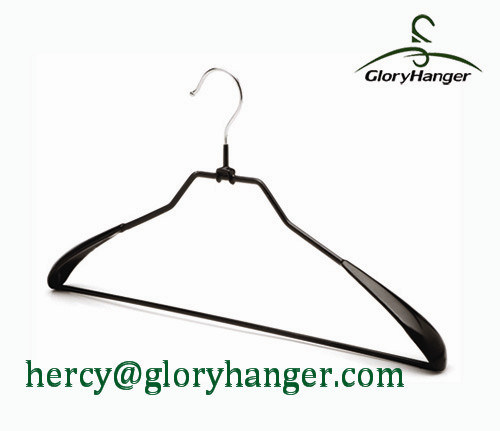 Closet Usage PVC Metal Hanger with PVC Bar