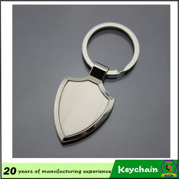 Custom Metal Blank Shield Shape Key Chain