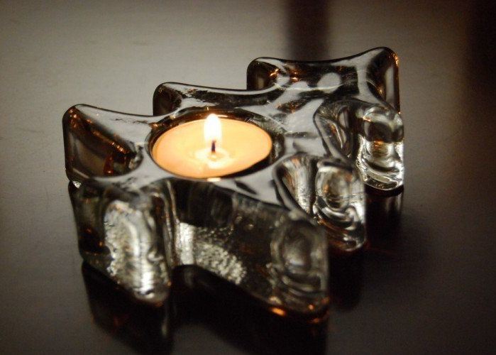 Tree Shape Crystal Candle Holder