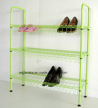 Cheap Powder Coating 3 Tier DIY Metal Storage Shoe Rack