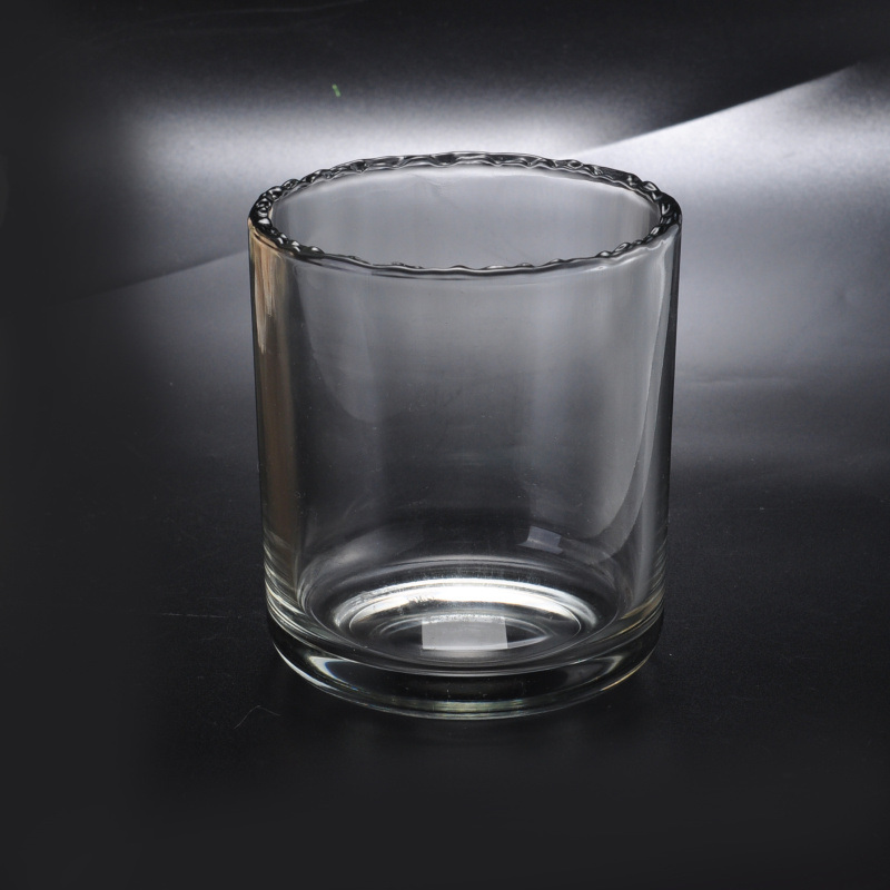 Glass Candle Holder with Round Bottom