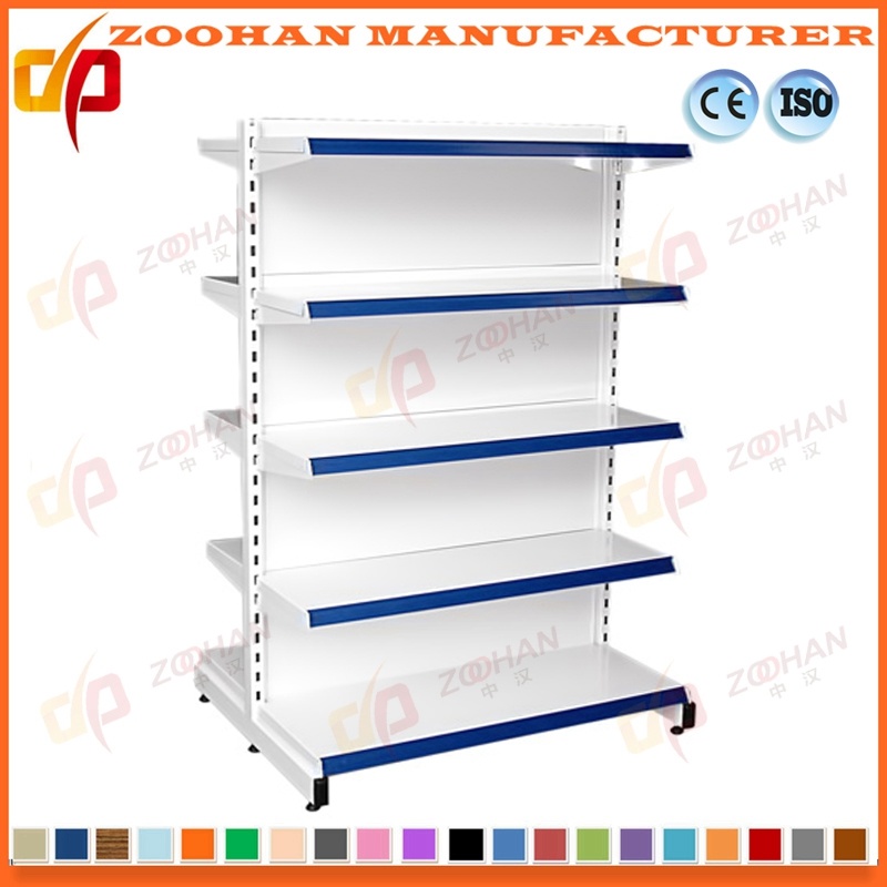 Metal Wall Shelves Supermarket Retail Storage Display Racks Shelving (Zhs402)