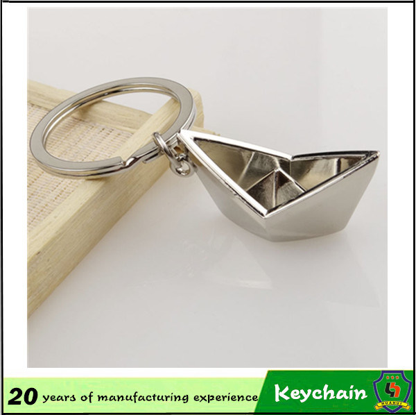 Hot Sale Custom 3D Paper Boat Keyring