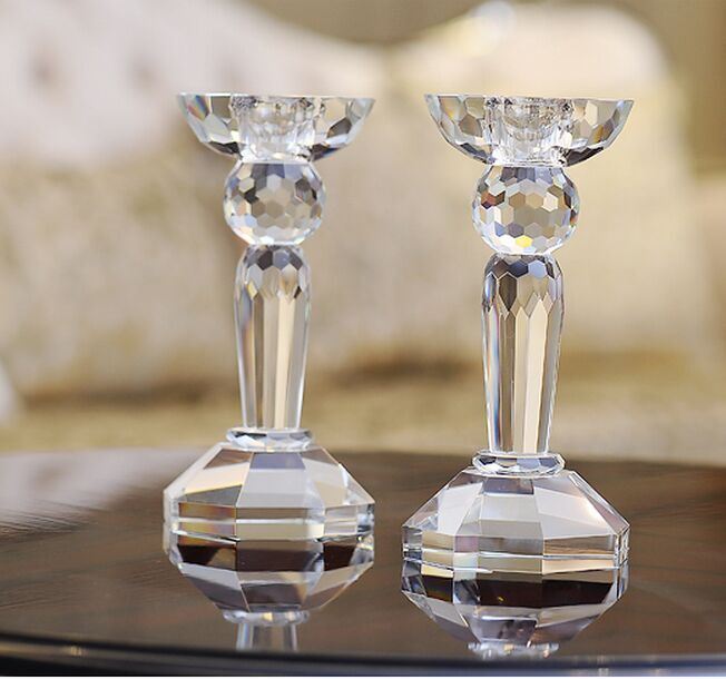 Transparent Crystal Candle Holder & Candlestick