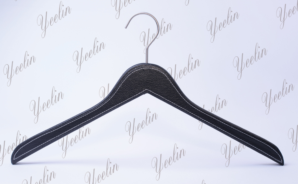 Clothing Leather Hanger for Supermarket, Wholesaler