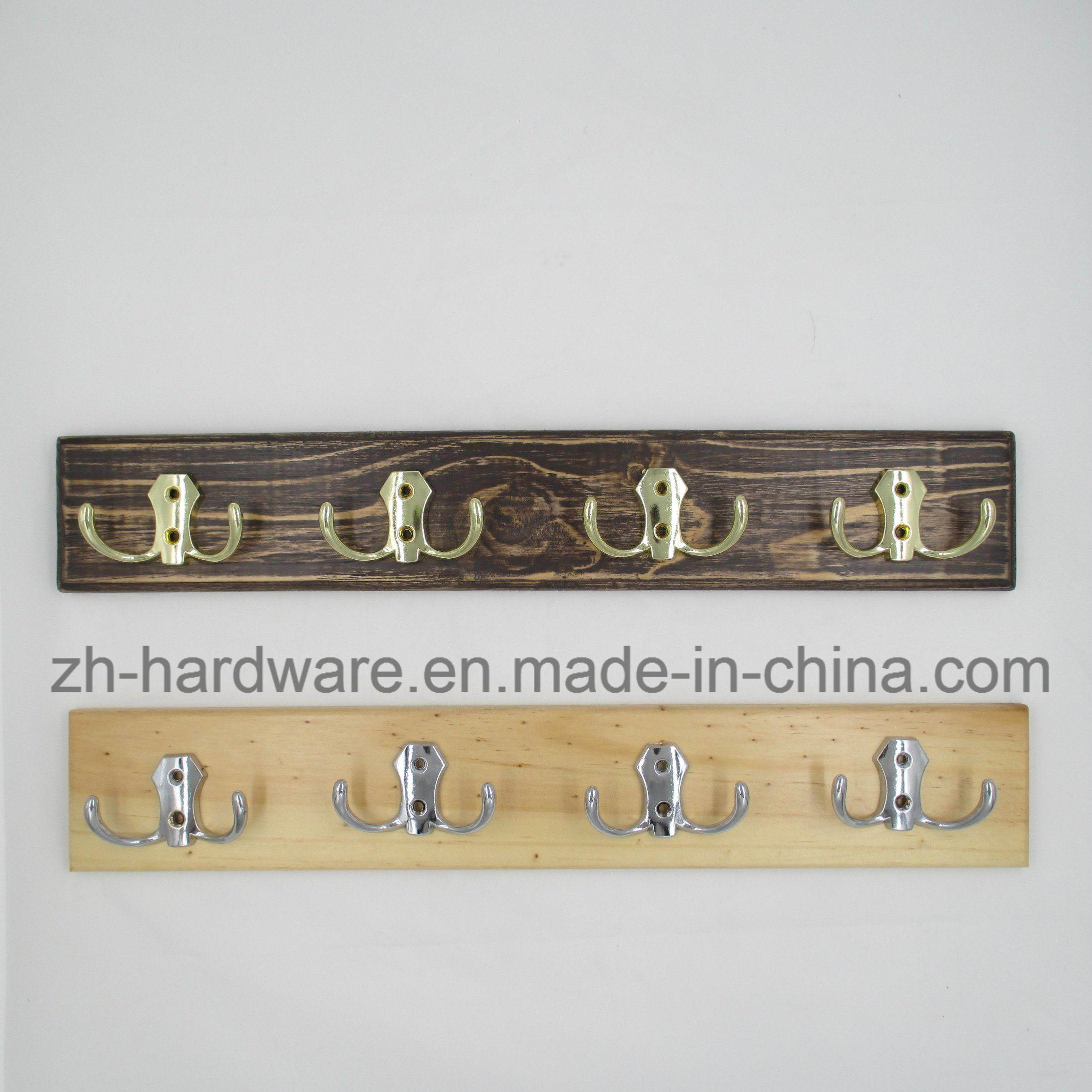 High-Grade Beautiful Clothes Hook Wooden & Metal Board Hook (ZH-7019B)