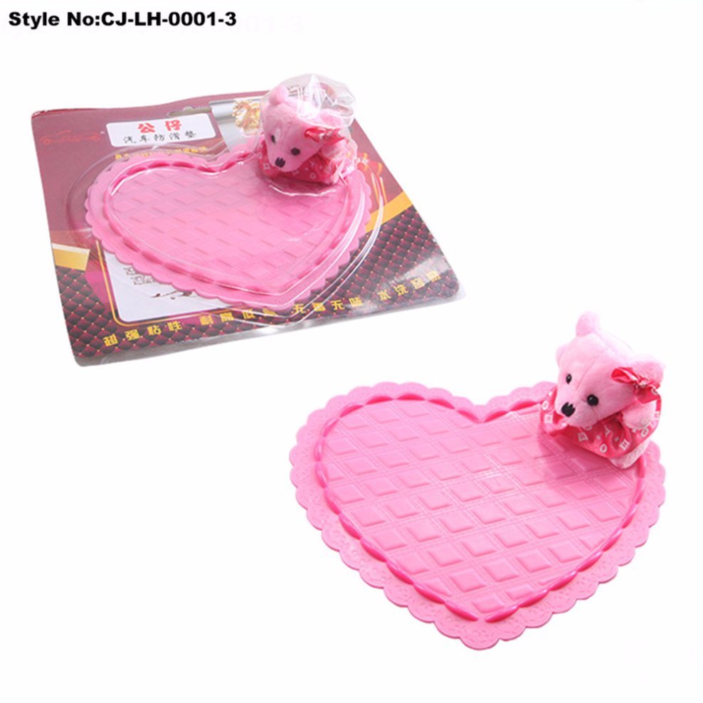 Cute Little Bear Car Mat, PVC Non-Slip Sticky Car Pad