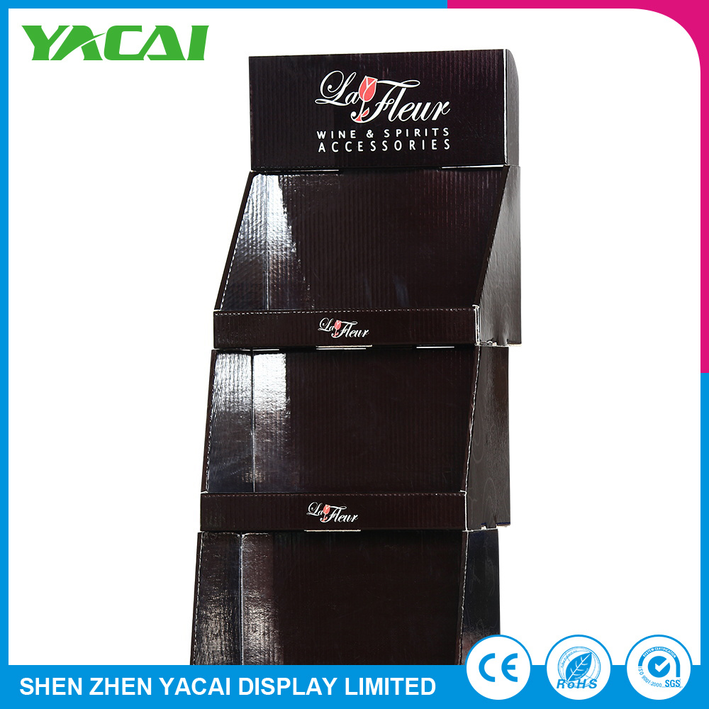 Customized Paper Connect Floor Exhibition Stand Retail Display Rack