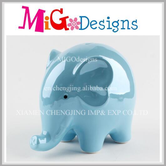 Pretty Blue Elephant Piggy Cans for Kids Decoration