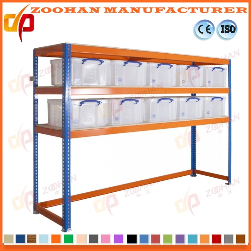 Heavy Duty Steel Warehouse Shelving Rack with Storage Boxes (Zhr268)