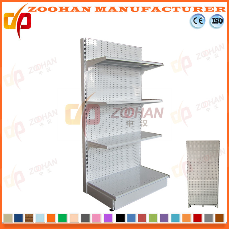 Factory Single Side Iron Supermarket Display Wall Shelving (Zhs556)