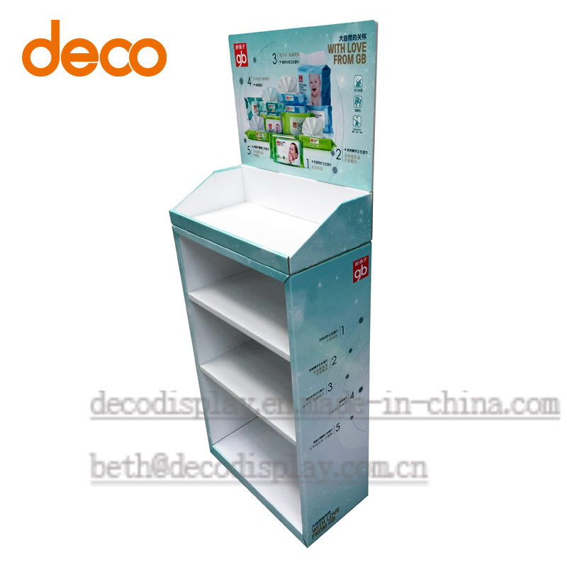 Cardboard Floor Display Stand Paper Display Shelf for Retail