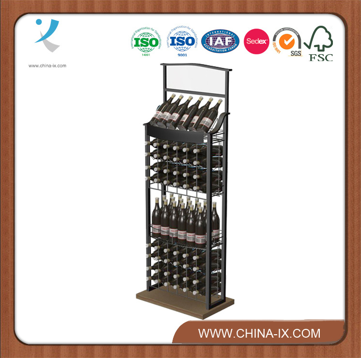 Customized Commercial Metal Wine Rack for Wine Store