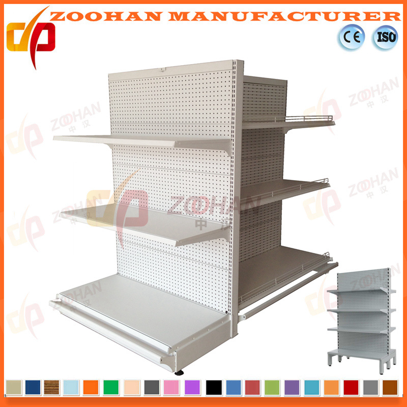 Manufactured Customized Metal Supermarket Gondola Shelves (Zhs463)