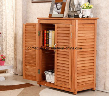 Solid Wood Shoe Ark Shutter Door Store Content Ark Two Receive Two-Door Ou Porch Ark Wooden Shoe Ark with High Quality (M-X3357)