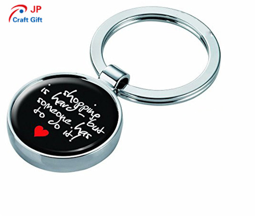 Customized Round Zinc Alloy Keychain