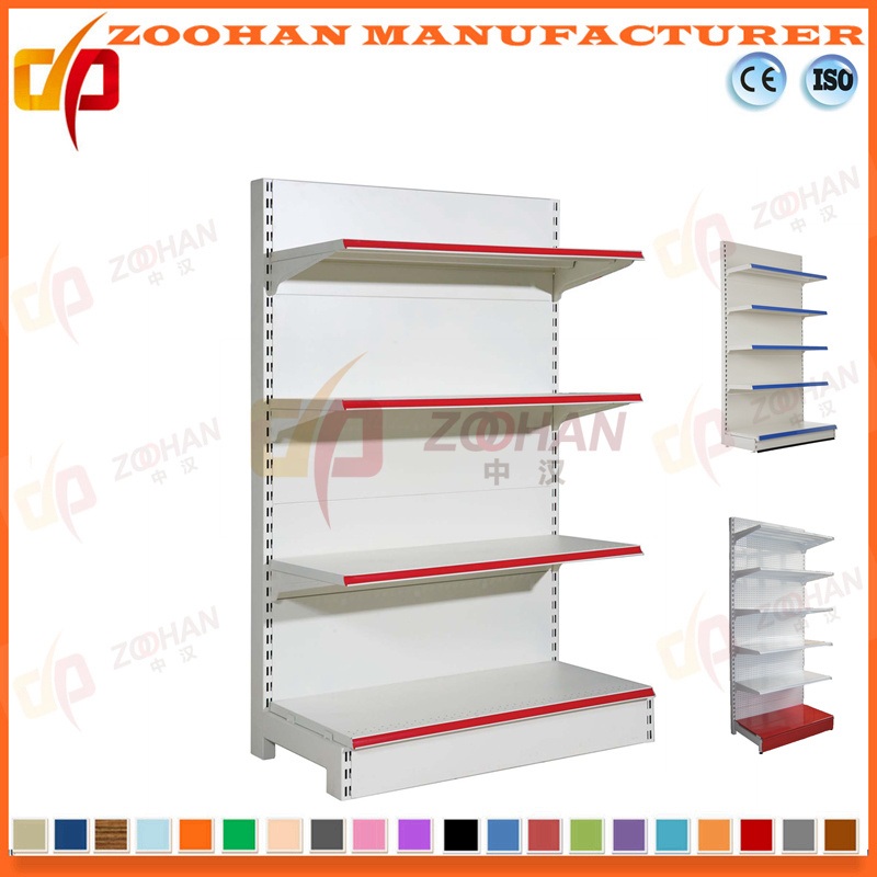 Customized Steel Supermarket Flat Back Panel Wall Shelves (Zhs580)