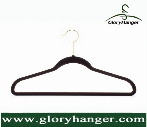 Ultra Thin No Slip Pink Velvet Hangers, Love Shaped Clothes Hanger