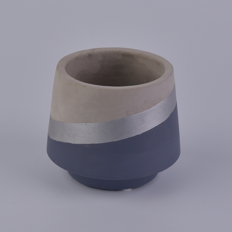 2018 Latest Hand Paint Concrete Candle Holder