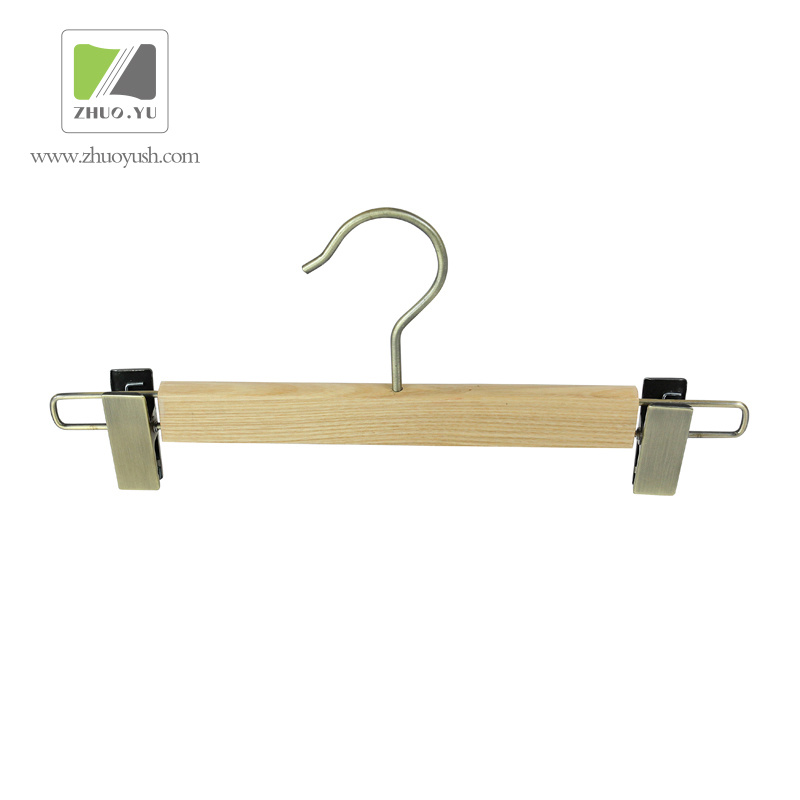 Natural Color White Ash Wood Hanger for Women's Trouser