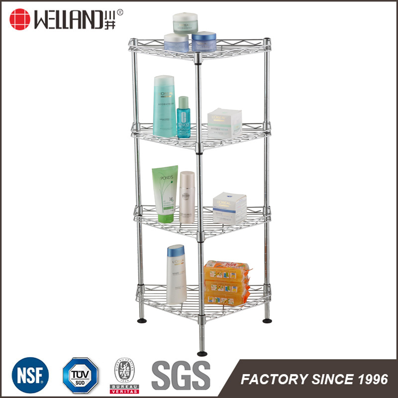 Unique Design Metal Bath Corner Shelf Rack for Home Use