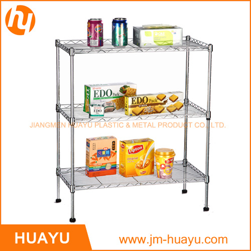 Factory Price Top High Quality 3 Tier Metal Shelving Wire Shelf Storage Rack