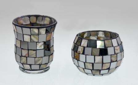 New Design Glass Mosaic Candle Holder for Chiristmas