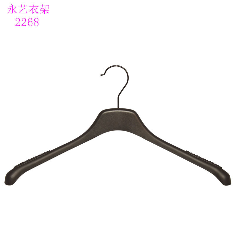 Female Clothes Thin Shoulder Plastic Black Jacket Hanger