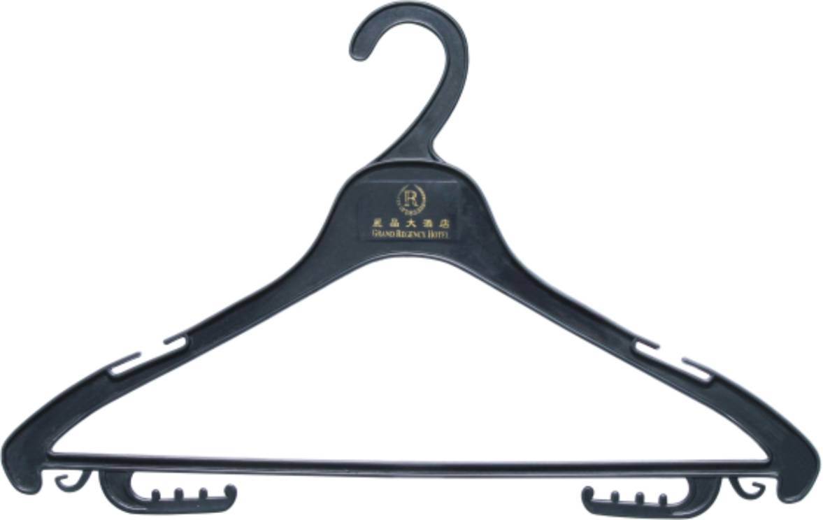 Black Hotel Plastic Shirt Hanger