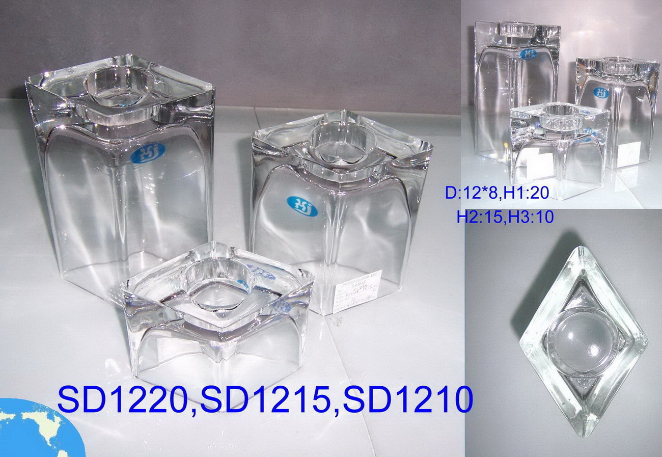 Clear Glass Candle Holders (ZT-35)