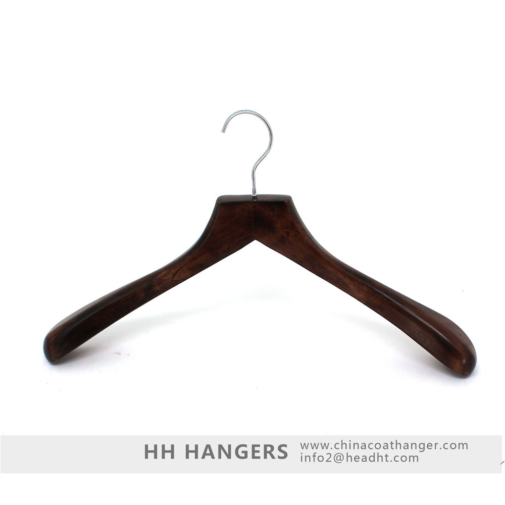 Black Wooden Clothes Coats Hanger, Wood Hangers for Jeans