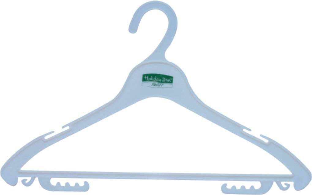 Hotel White Plastic Laundry Hanger