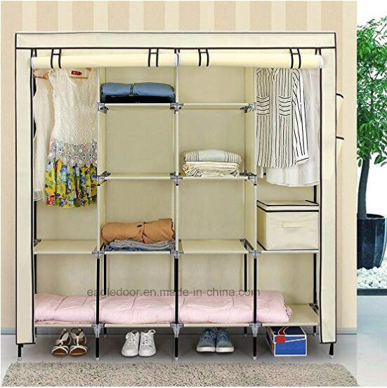 Modern Simple Wardrobe Household Fabric Folding Cloth Ward Storage Assembly King Size Reinforcement Combination Simple Wardrobe (FW-41WA)