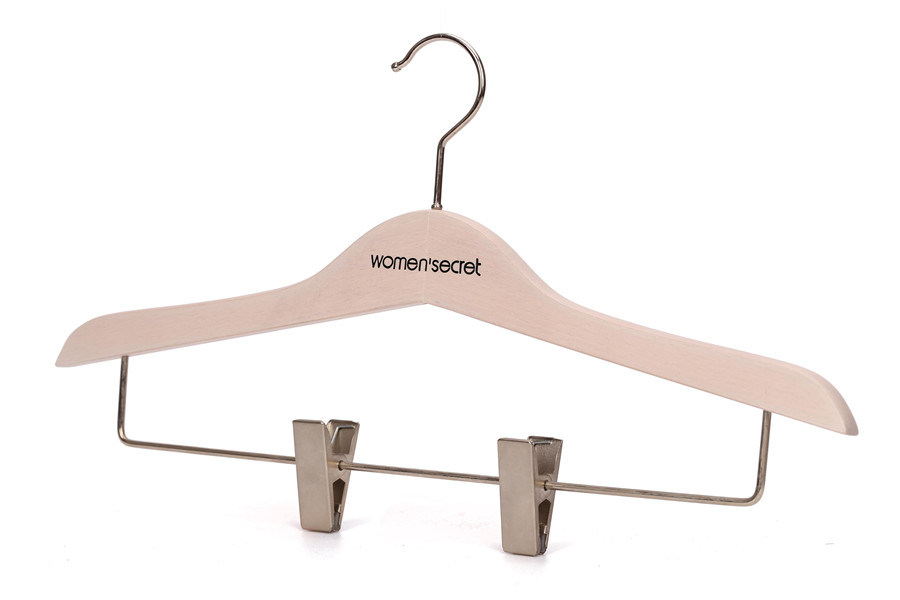 Beech Wooden Clothes Hanger with Golden Hook