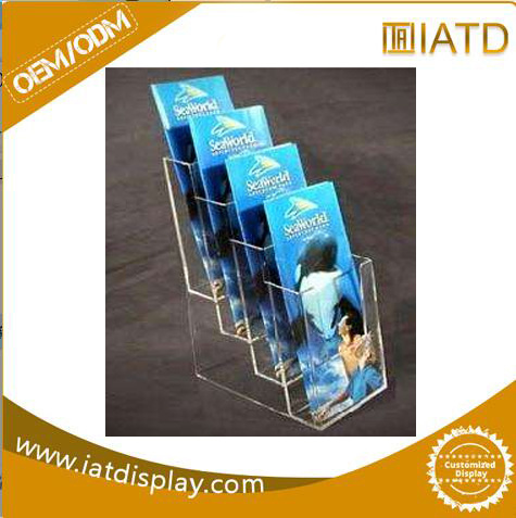 Clear Acrylic Display Wall Storage Supermarket Shelf for Brochure