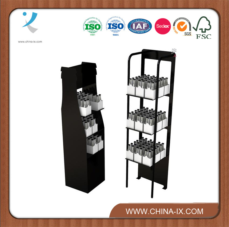 Floor Standing Metal Display Rack for Beverage