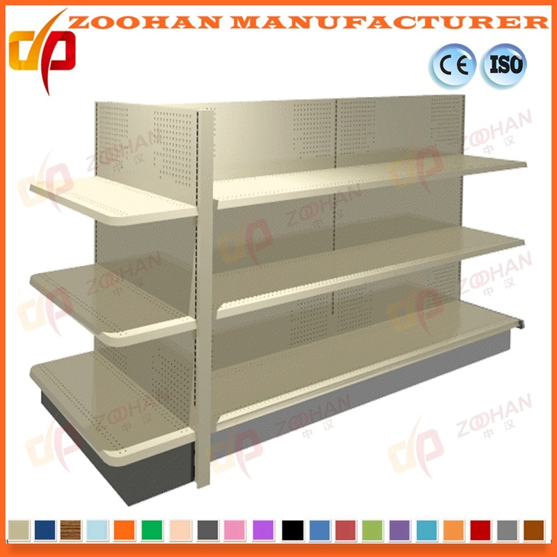 Metal Wall Gondola Shelving Supermarket Display Shelves (Zhs375)