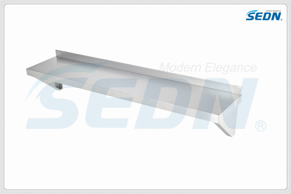 Handmade Commercial Stainless Steel Solid Wall Shelves (MT 1039)