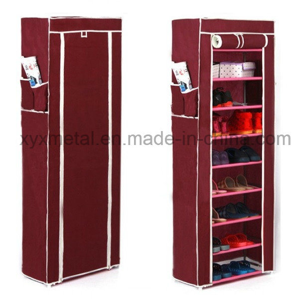 Metal Frame Waterproof Cloth Shoe Cabinet