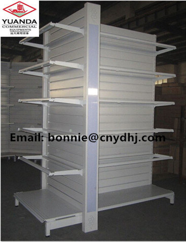 Supermarket Double Side Plain Shelf Metal Shelf