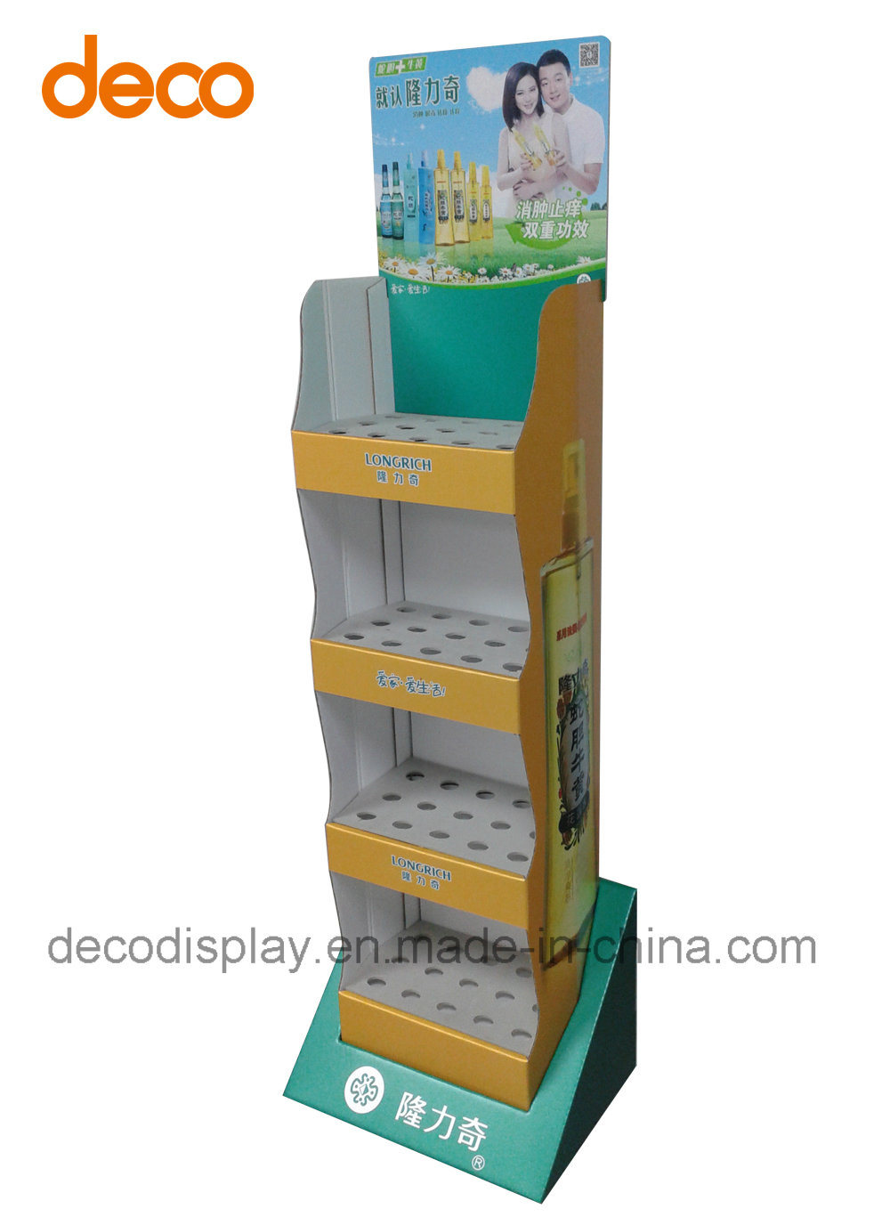 Retail Product 4 Tiers Corrugated Paper Display Shelf