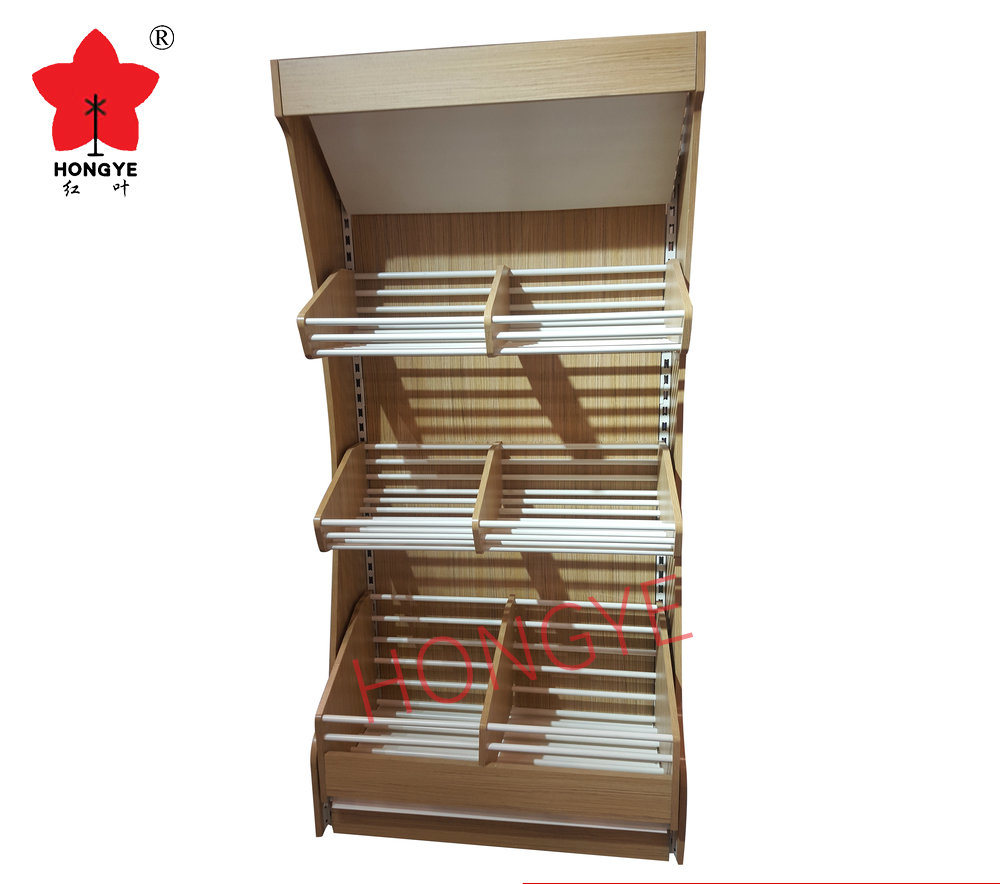 Wooden MDF Supermarket Display Shelf