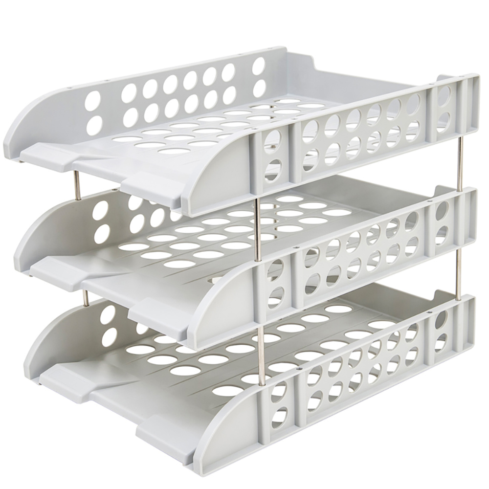 C2117 Standard 3 Tier Plastic Desktop File Tray /Display Rack