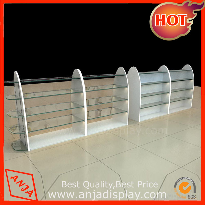 Modern Retail Shoe Store Fixtures Gondola Display Racks for Shop