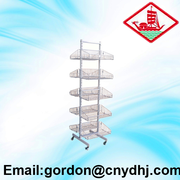 Double Sides Wire Basket Display Shelf Yd-M008