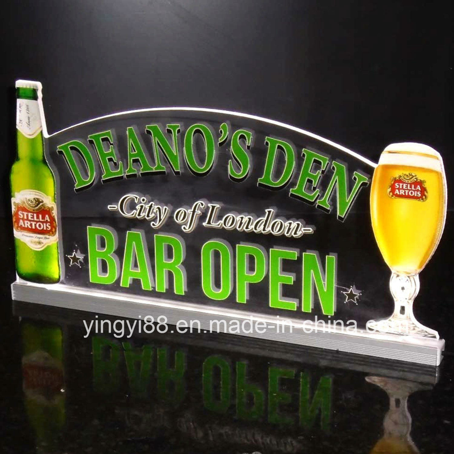 Light up LED Sign, Custom Home Bar Beer Neon Light Sign, Bar Open Sign