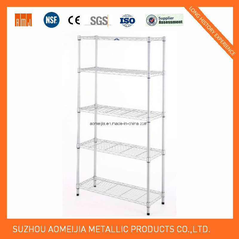 5-Tier Ultrazinc NSF Steel Wire Shelving /W Wheels, 36''x18''